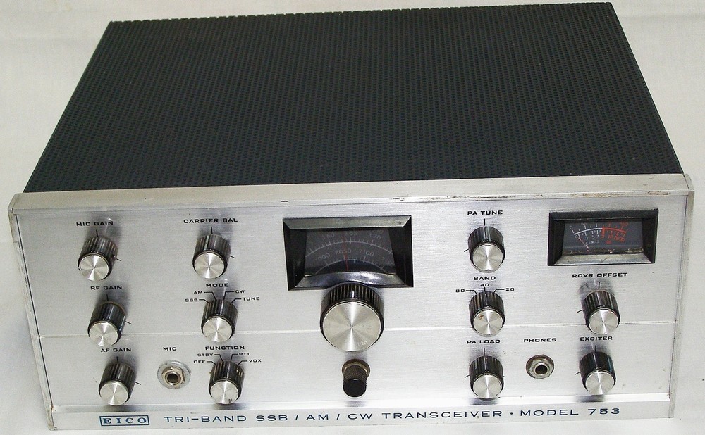 Eico Model 753 Tri-Band SSB/AM/CW Ham Radio Transceiver Untested