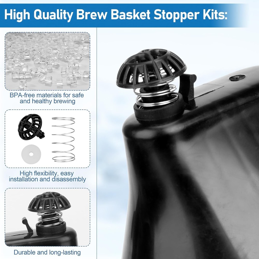 Coffee Machine Brew Basket Bottom Spring Loaded Stopper Kits Replacement for...