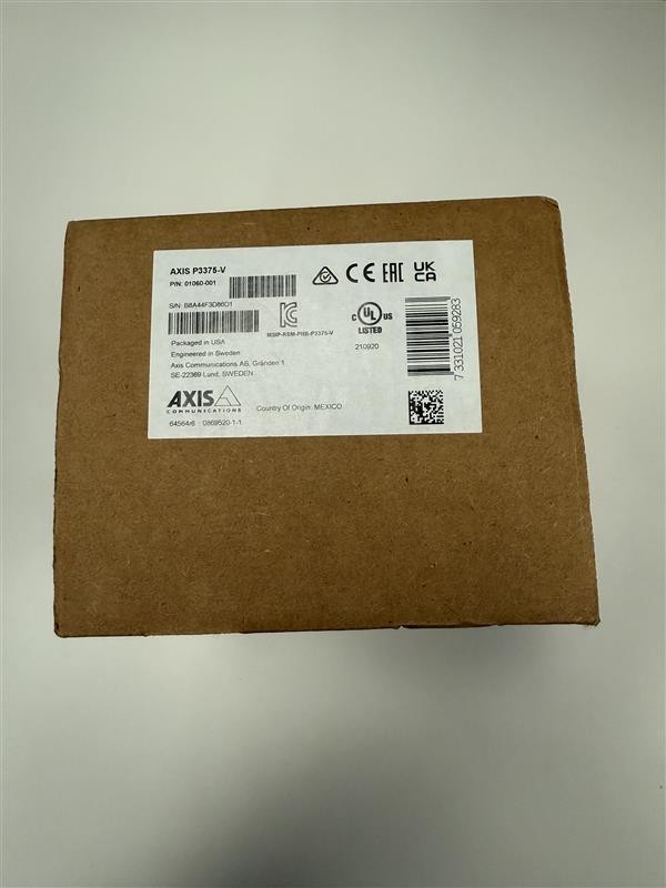 Axis Network Dome Camera P3375-V 01060-001 New Open Box