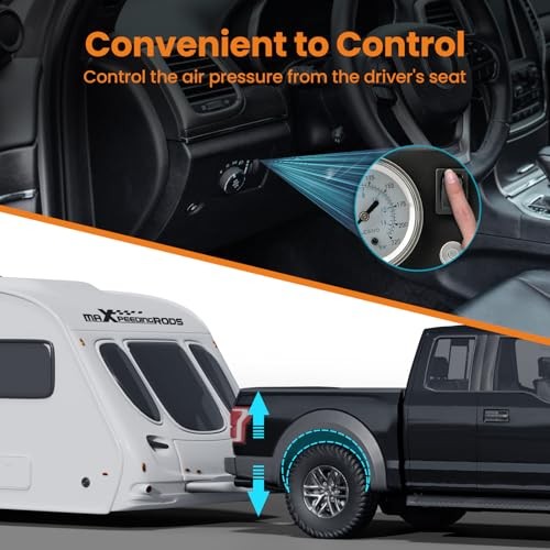 On Board Air Compressor System with Low Pressure Sensor Universal Air Bag Blue