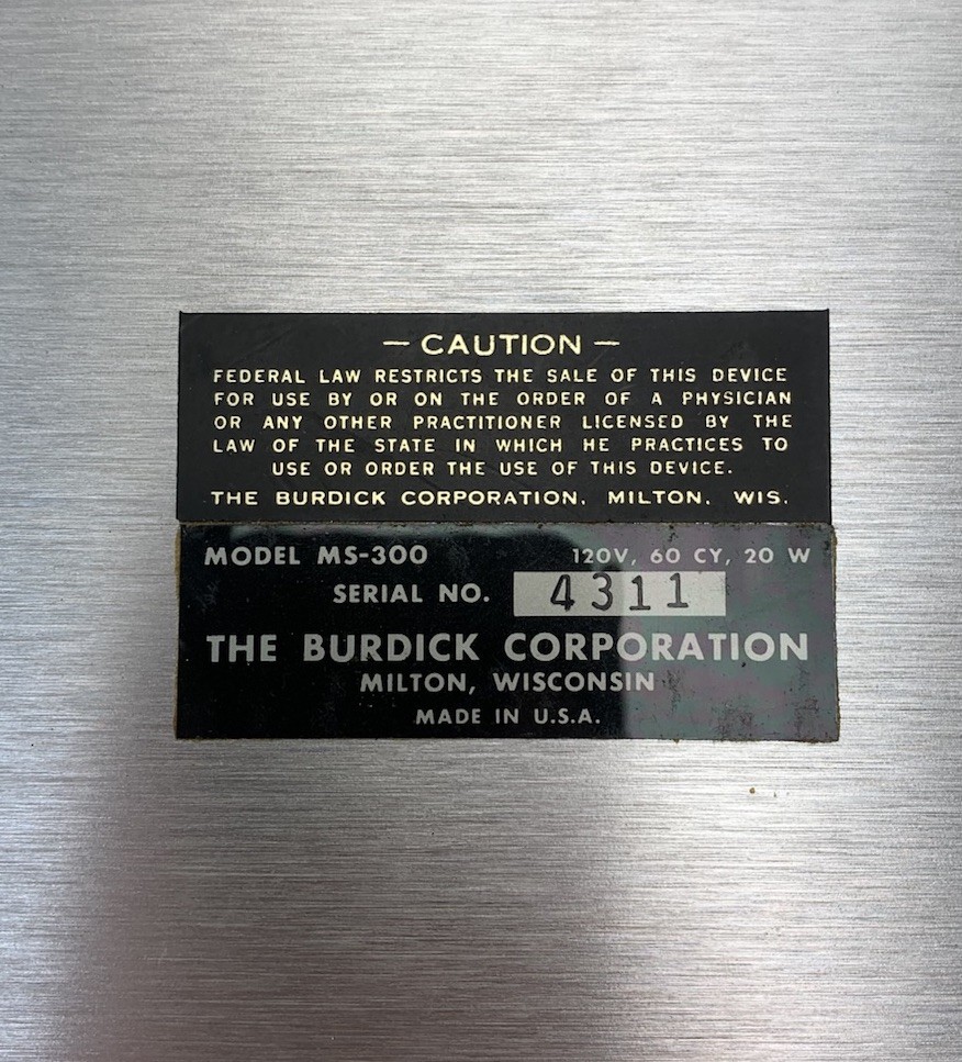 Burdick MS 300 Shock Machine