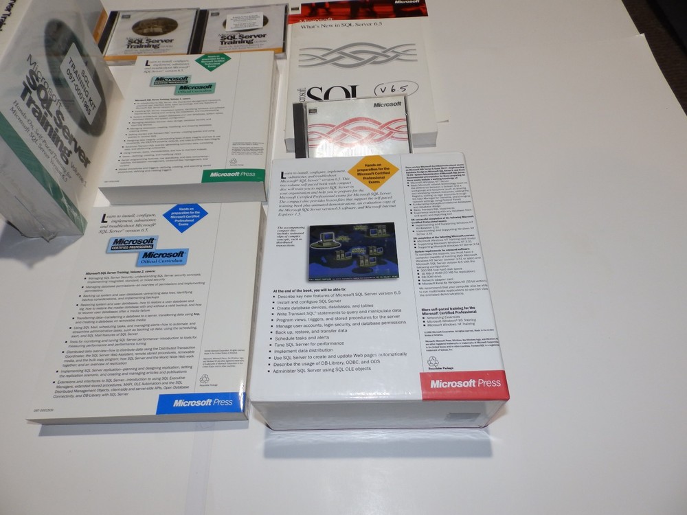 Vintage Software - Microsoft SQL Server v6.5 & v4.21 (full), v2000 EE (eval kit)