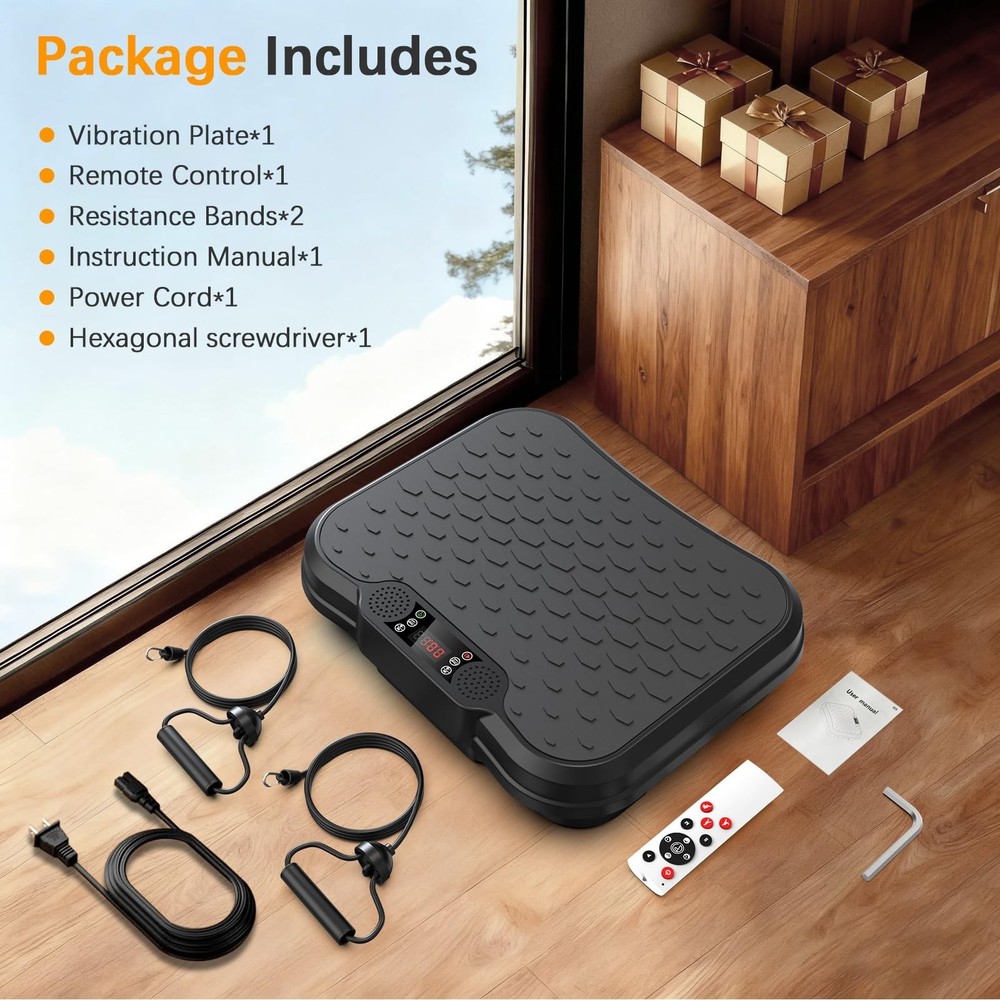 NXSCI Vibration Plate Exercise Machine,Vibrating Platform for Lymphatic Drain...