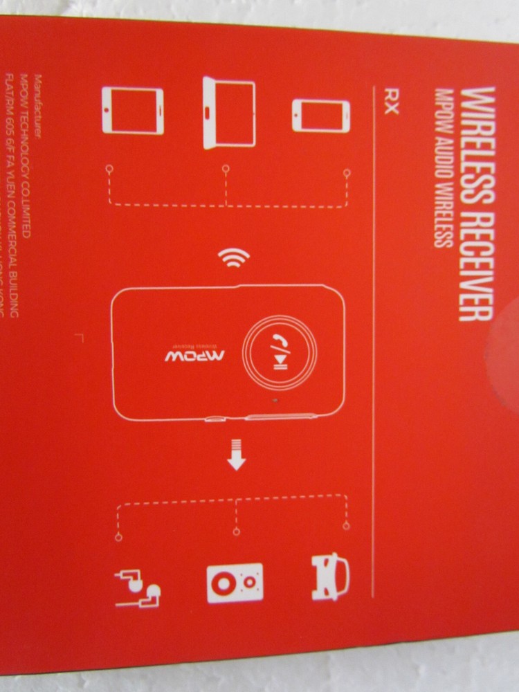 MPOW BH298B WIRELESS BLUETOOTH RECEIVER 3.5MM AUX IN