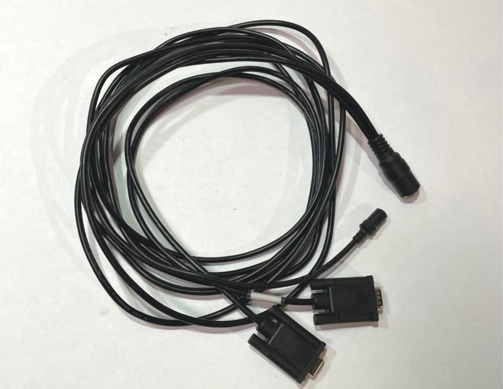 9 ft Serial Interface Cable DIN8F DB9M DB9F RS-232 Barrel Inline Plug 36803-96