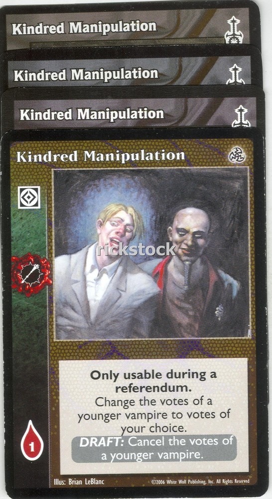 Kindred Manipulation x4 SW 3rd Ed VTES Jyhad