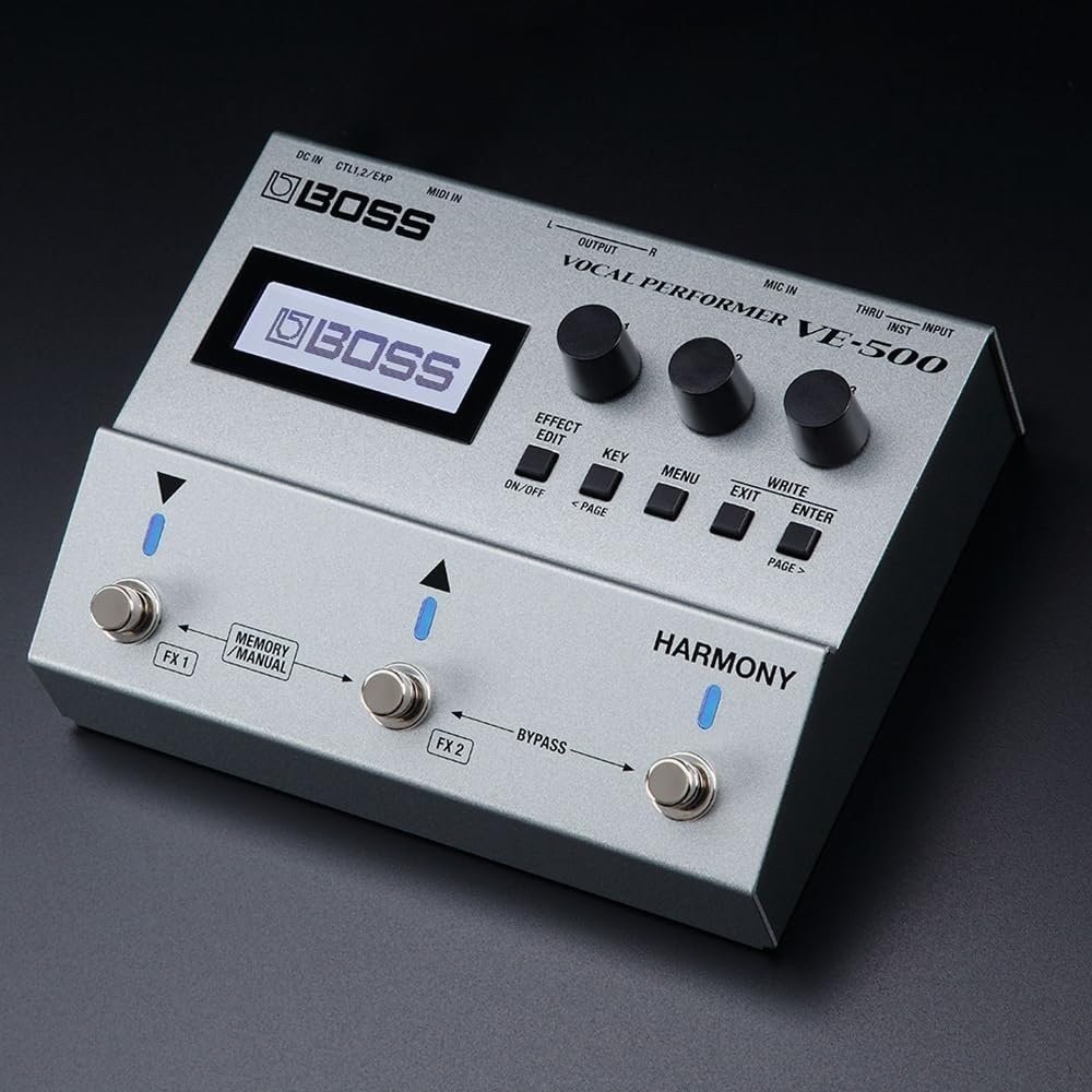 BOSS VE-500 Vocal Performer Effects Pedal Bundle with 2x 6" Patch.. -OPEN BOX