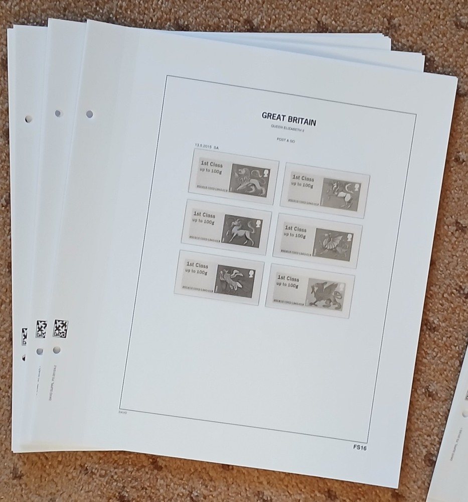 2010-2018 Great Britain Post & Go 25 Davo Hingless Pages