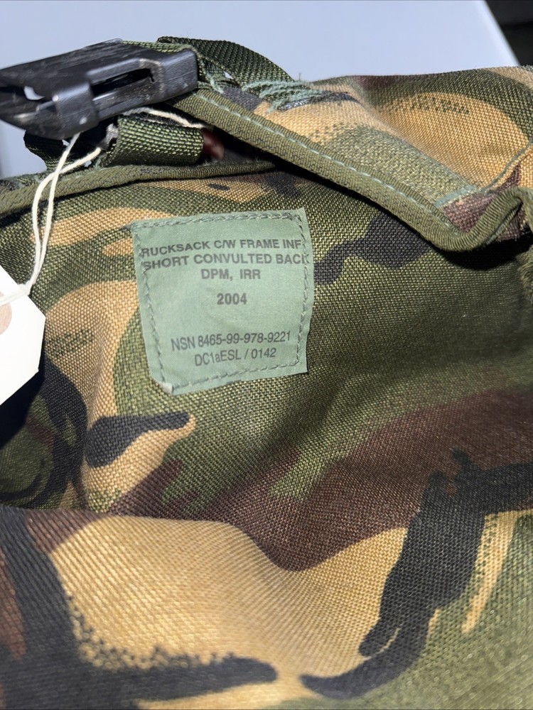 British Army Issue Rucksack + Frame Short Convoluted Back DPM + Side Pouches
