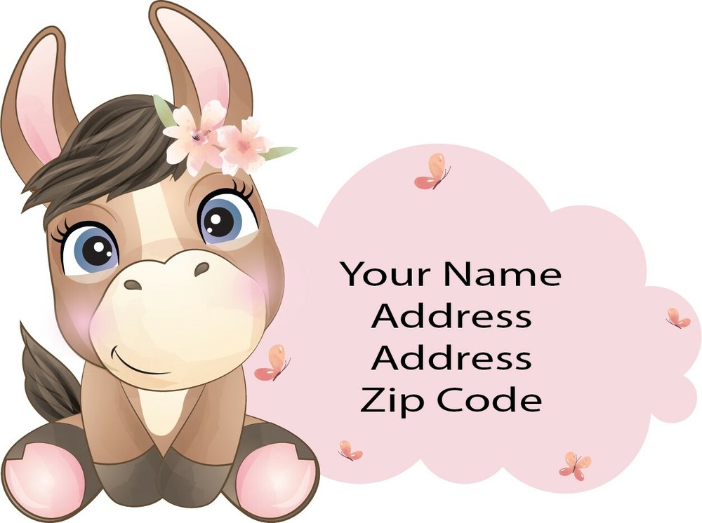 20 Custom Address Labels - Horse