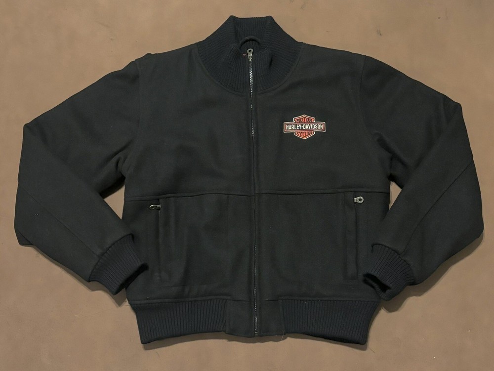 Harley Davidson Bomber Jacket Wool Sz M