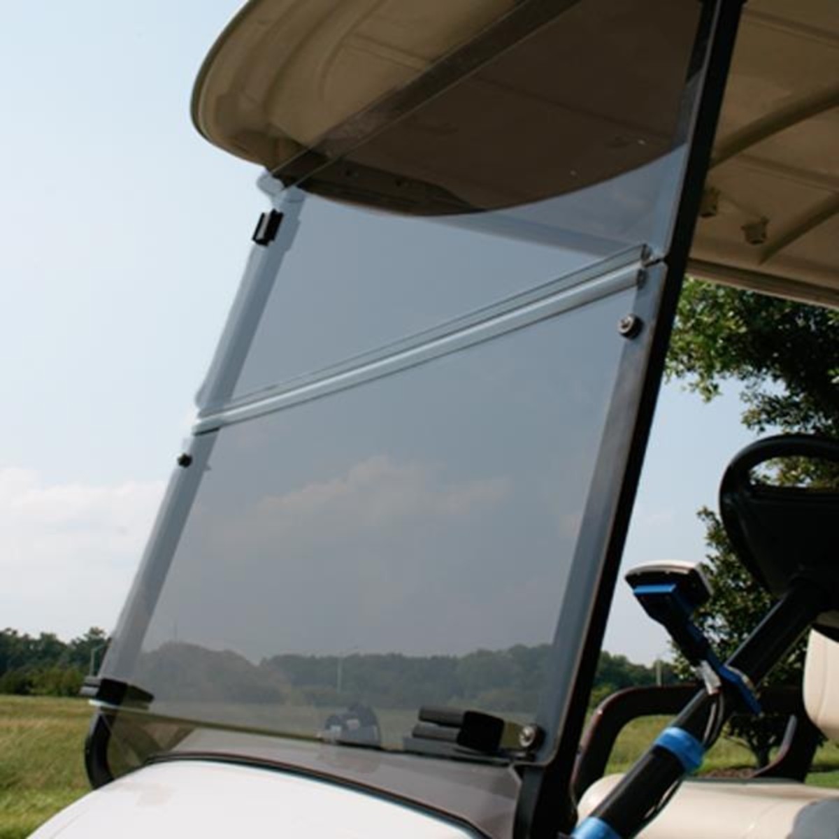 Yamaha G29 / Drive Fold Down Bolt-Style Golf Cart Tinted Windshield - 7/32"