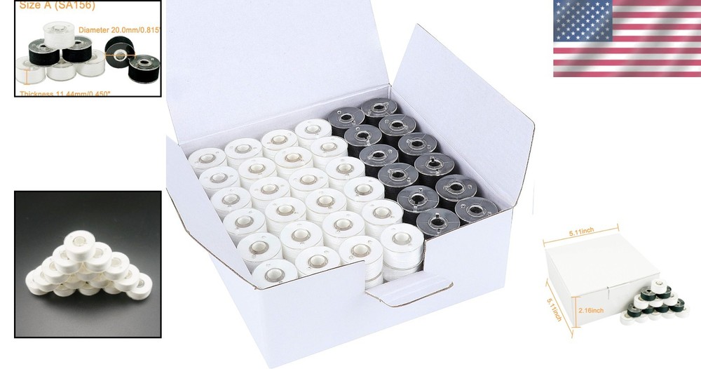 Soft Polyester Bobbin Thread Set for Sewing & Embroidery