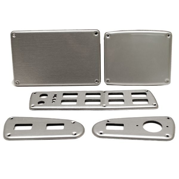 Stratos Boat Switch Panel Set | Brushed Silver 5 Piece Blank