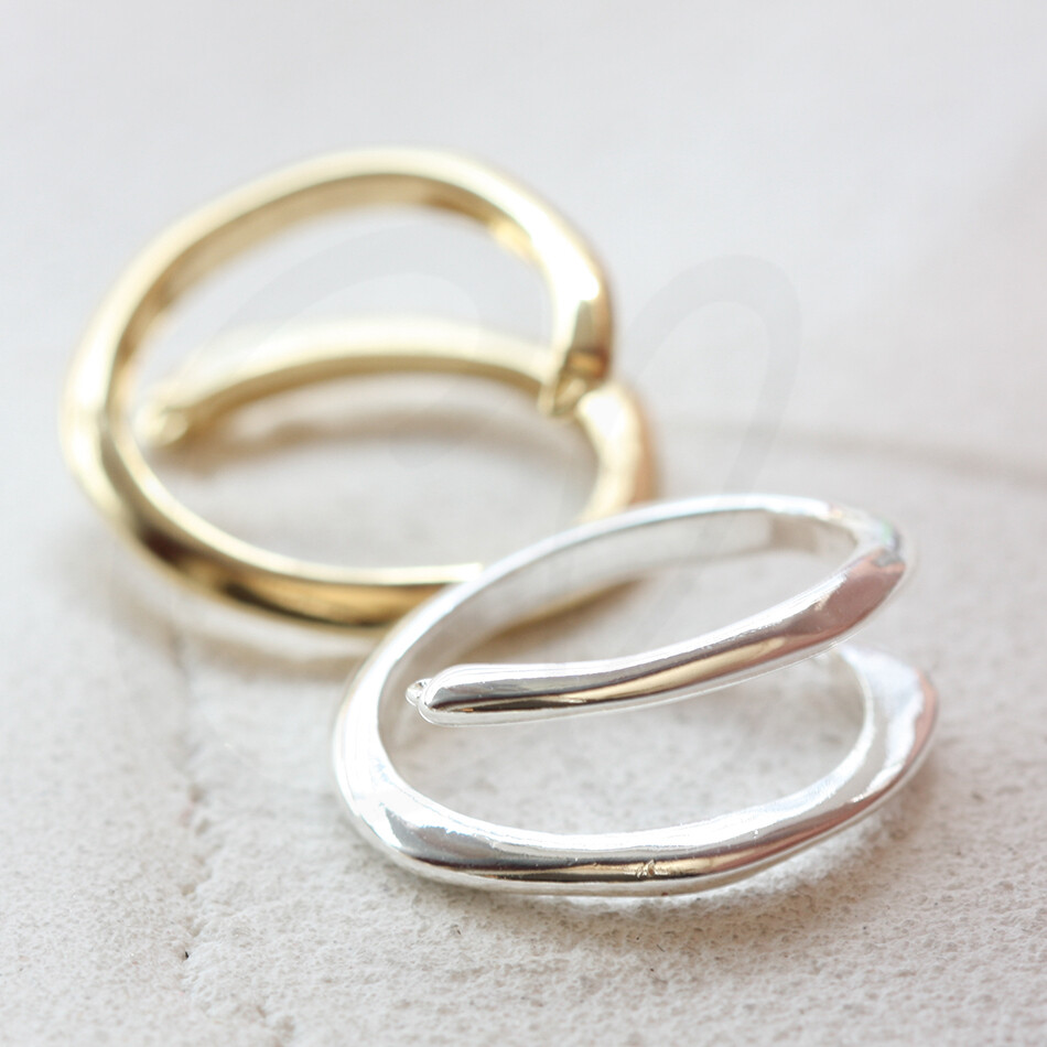 One Piece Solid Brass Bling Ring Base-Finger Ring-22xmm (4739C)