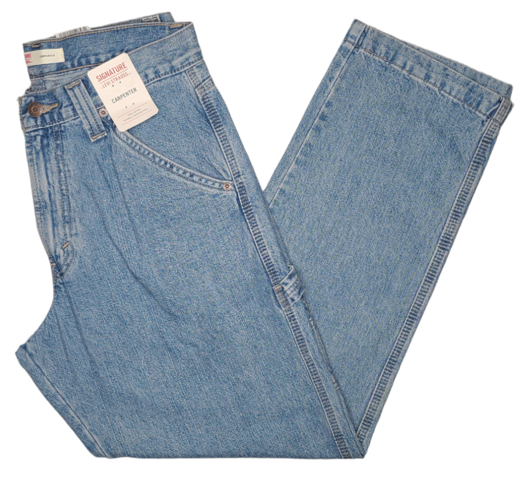 Signature By Levi Strauss & Co. #11588 NEW Men's 100% Cotton Carpenter Jeans