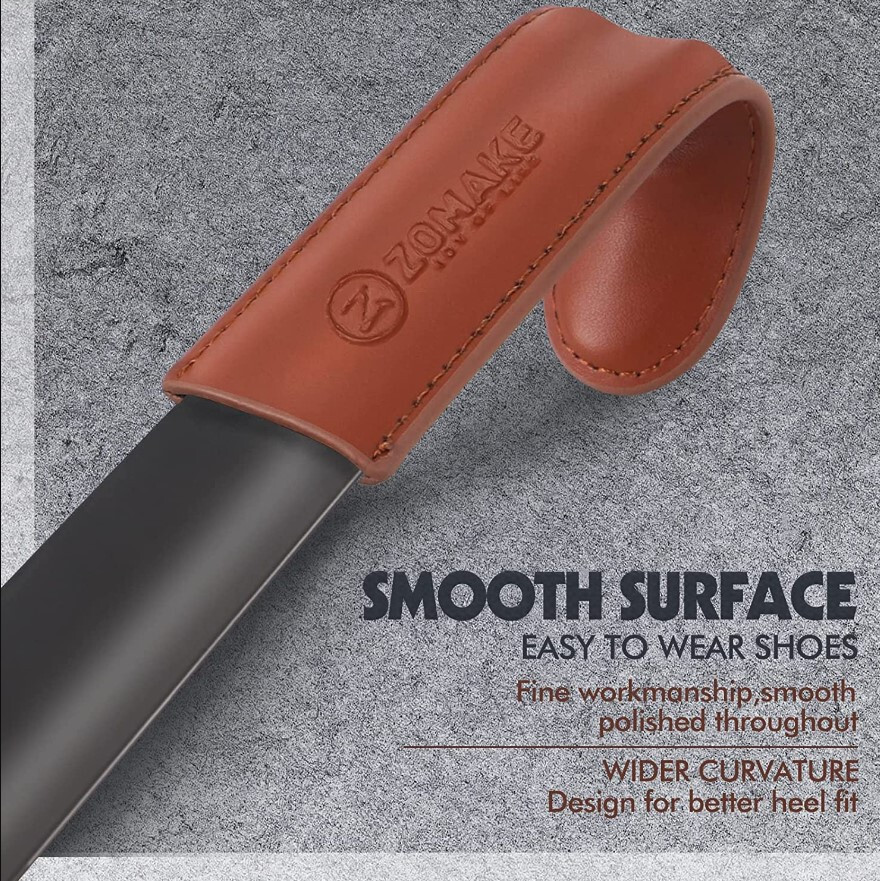 Extra Long Shoe Horn Long Handle Metal Long Shoehorn for Boots Men Women 16.5"