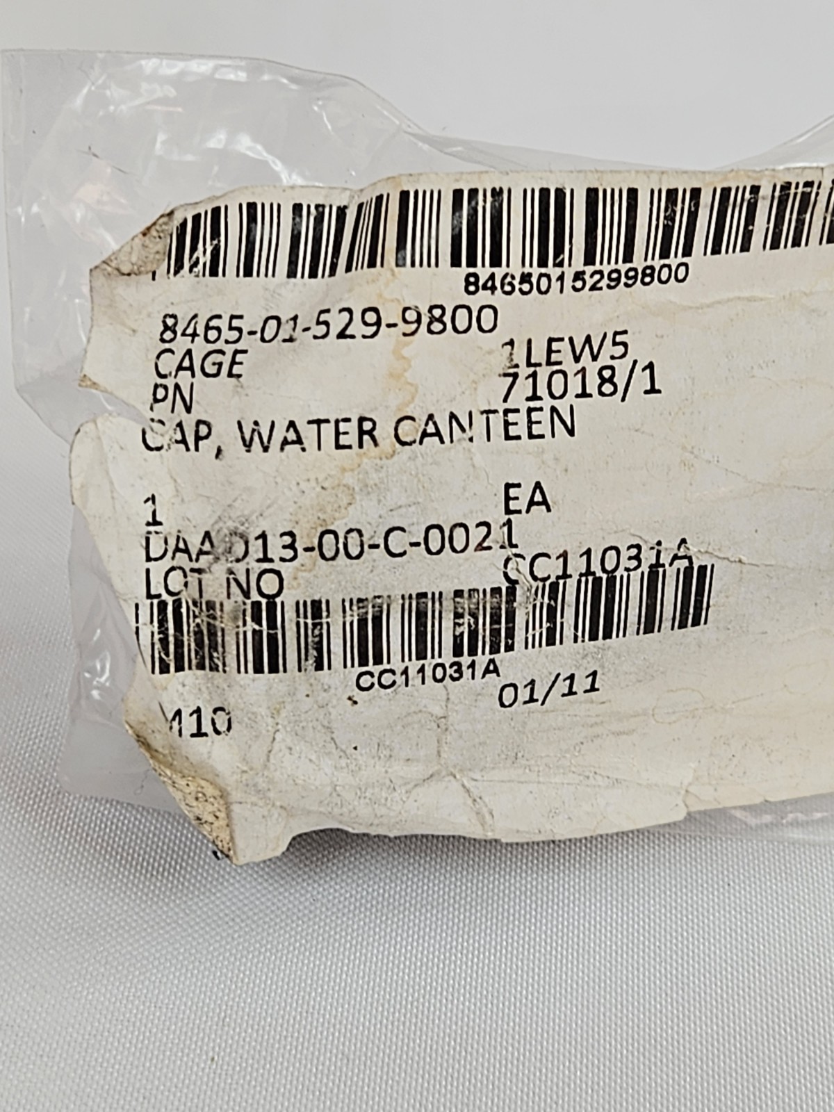 Water Canteen Cap Black 1 Quart/2 Quart NSN 8465-01-529-9800 US Military
