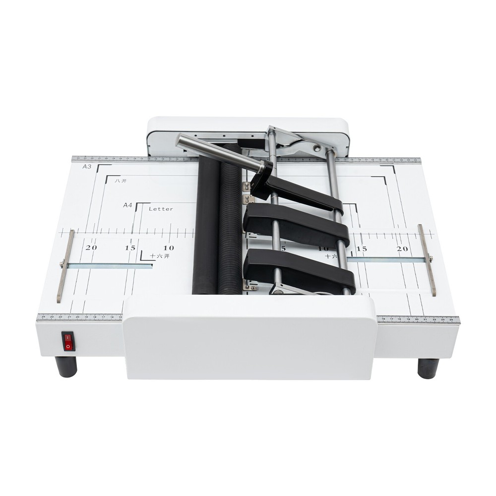 A3 Booklet Folding Binding Machine 60W Paper Stapling Making Book Stapler Office