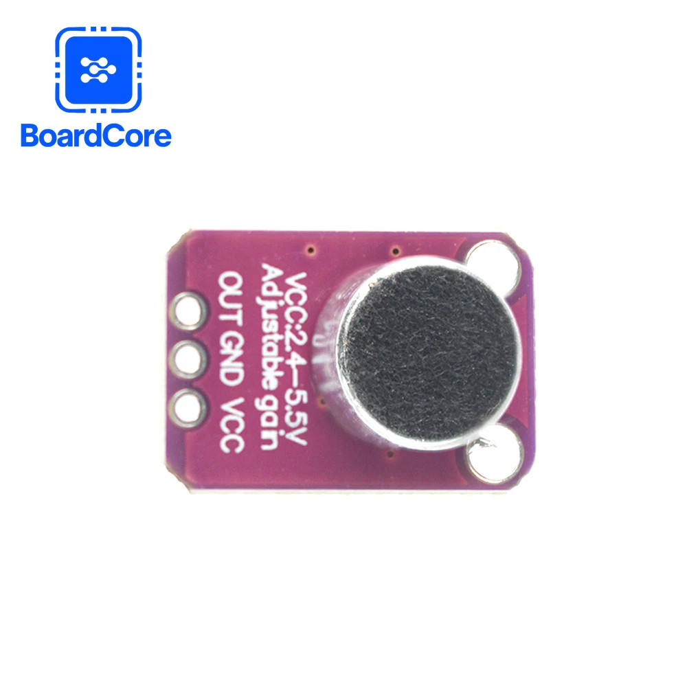 MAX4466 Electret Microphone Amplifier Module Adjustable Gain Board DC 2.4-5V