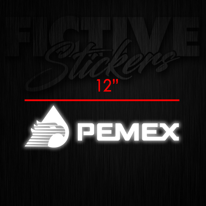 Pemex Sticker Decal 12" inch REFLECTIVE WHITE