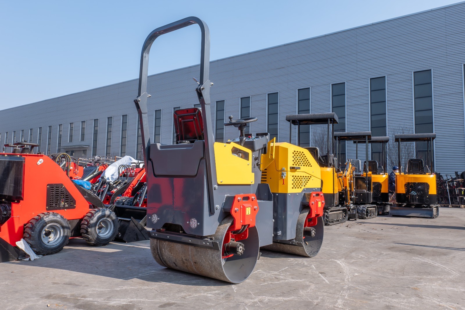 2Ton Road Roller Tandem Smooth Drum Vibratory Road Roller Soil Asphalt Compactor