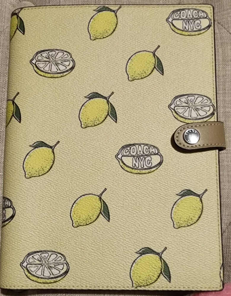 COACH Notebook With Lemon Print