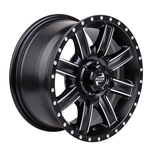 TUSK 4/156 Cascade Wheel 14x7 5.0 + 2.0 Machined/Black for UTV