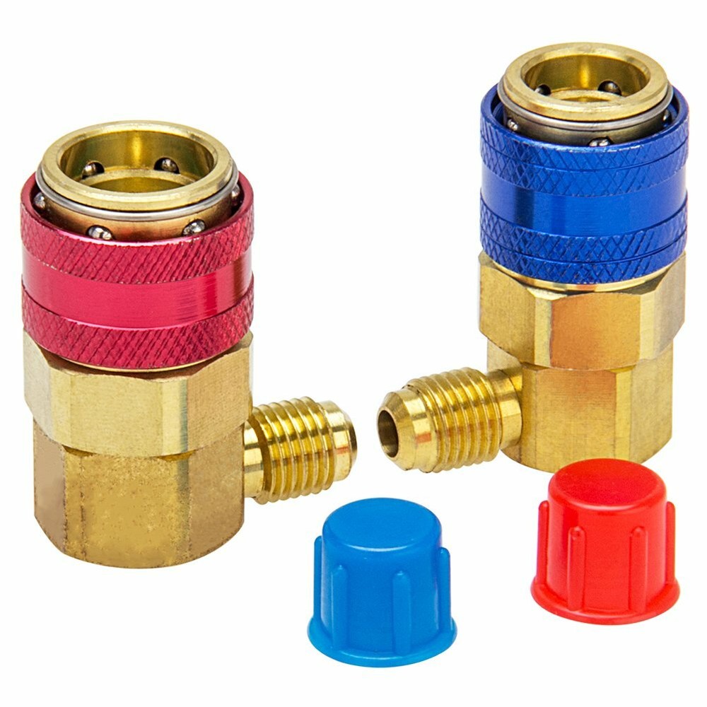 Quick Coupler Manifold Gauge Set Conversion Kit High Low Angle Adapter A/C
