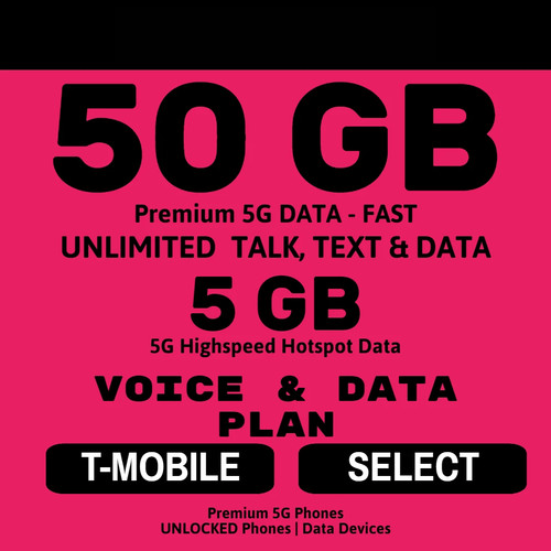 T-Mobile Plan - UNLIMITED TALK/TEXT/DATA $25/Mon (Your Sim/eSIM) *Please Read