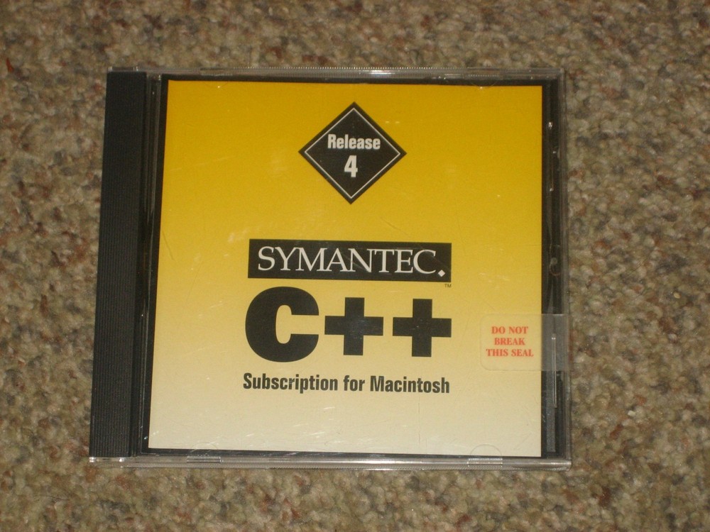 1995 SYMANTEC C++ (RELEASE 4)  VERSION 8 FOR MACINTOSH CD-ROM