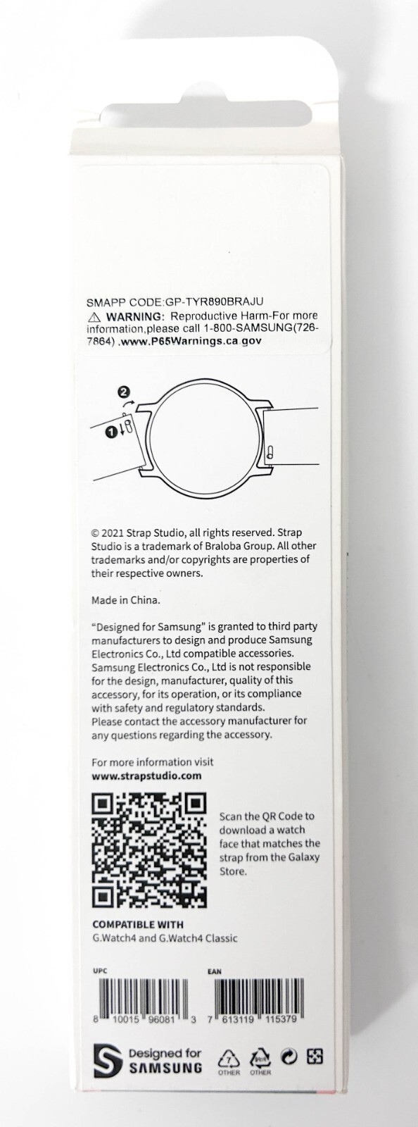 OEM Samsung Galaxy Watch 4 5 6 Smartwatch 20mm Width Watch Band - Colors