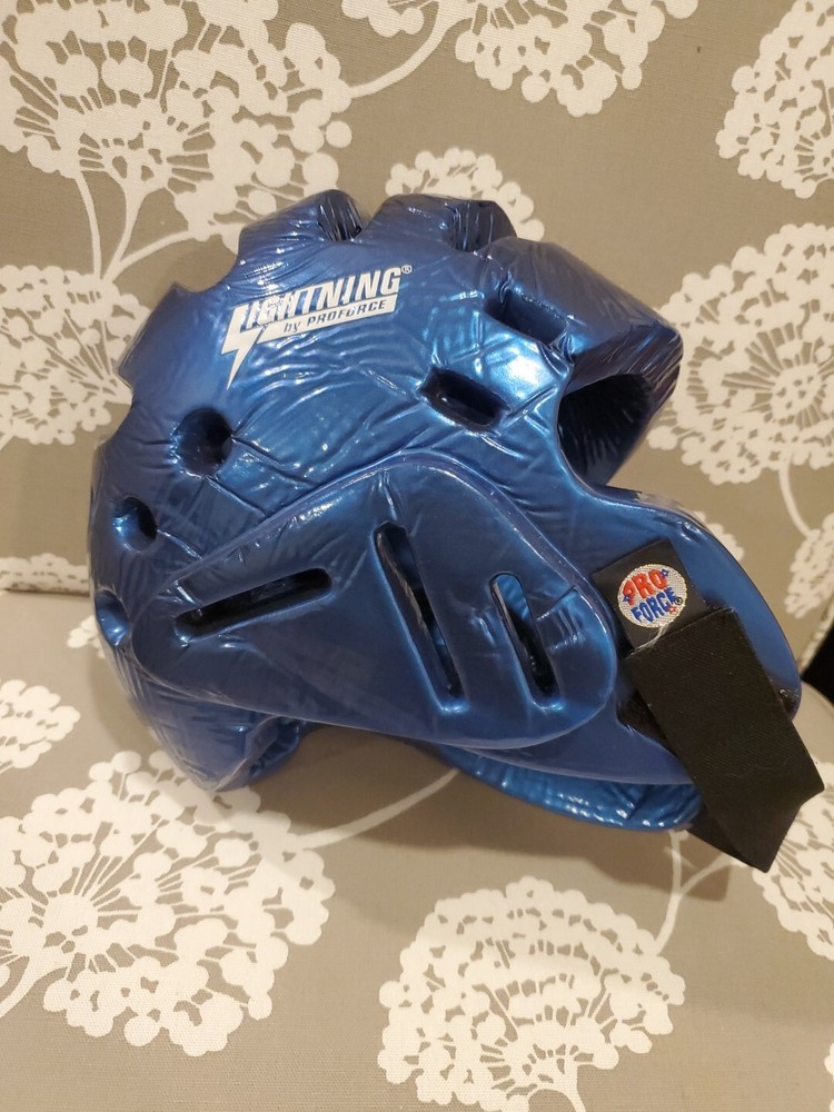 ProForce Lightning Sparring Headgear Blue Large