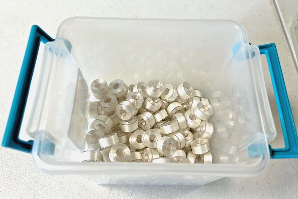 Sewing Machine Bobbins 140 White Thread PreWoun