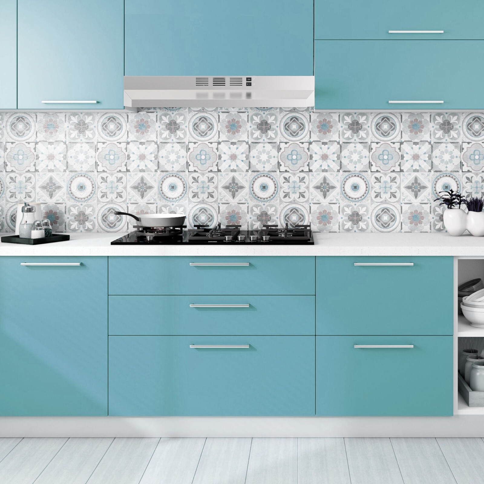 30 inch Under Cabinet Range Hood Kitchen Vent 230CFM Convertible Stainless Steel