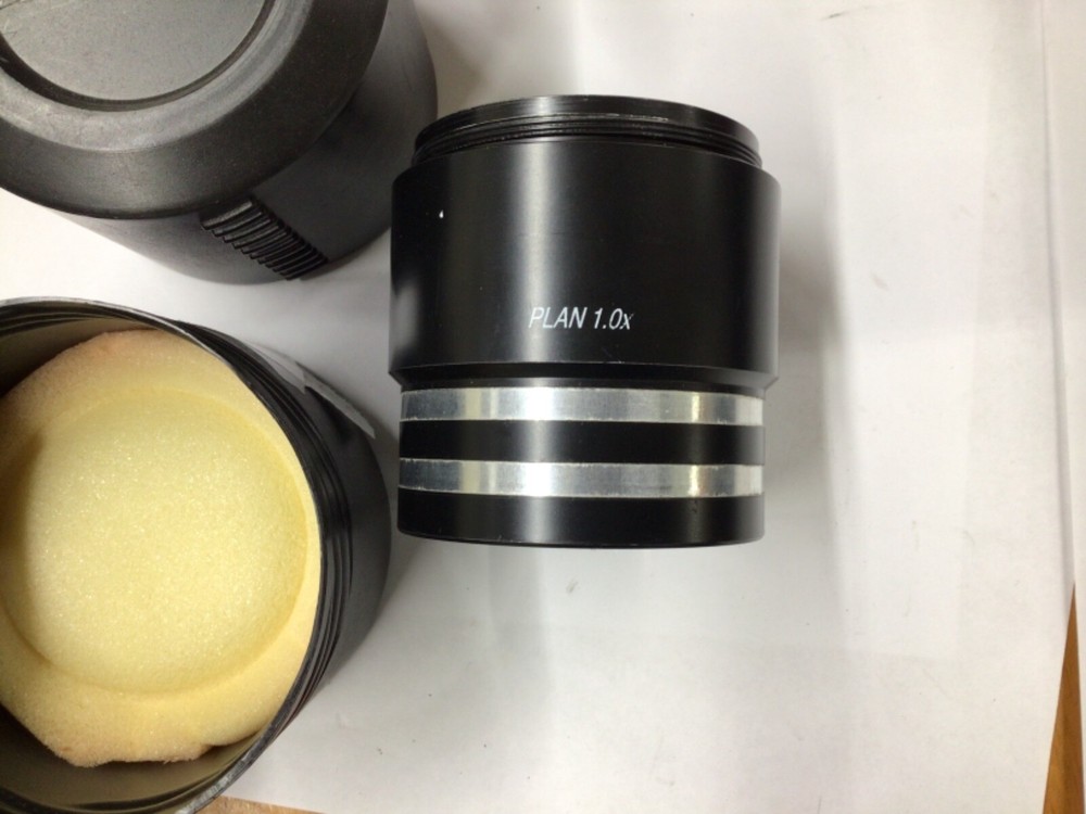 Plan 1.0x Microscope Objective Lens in Excellent Condition.