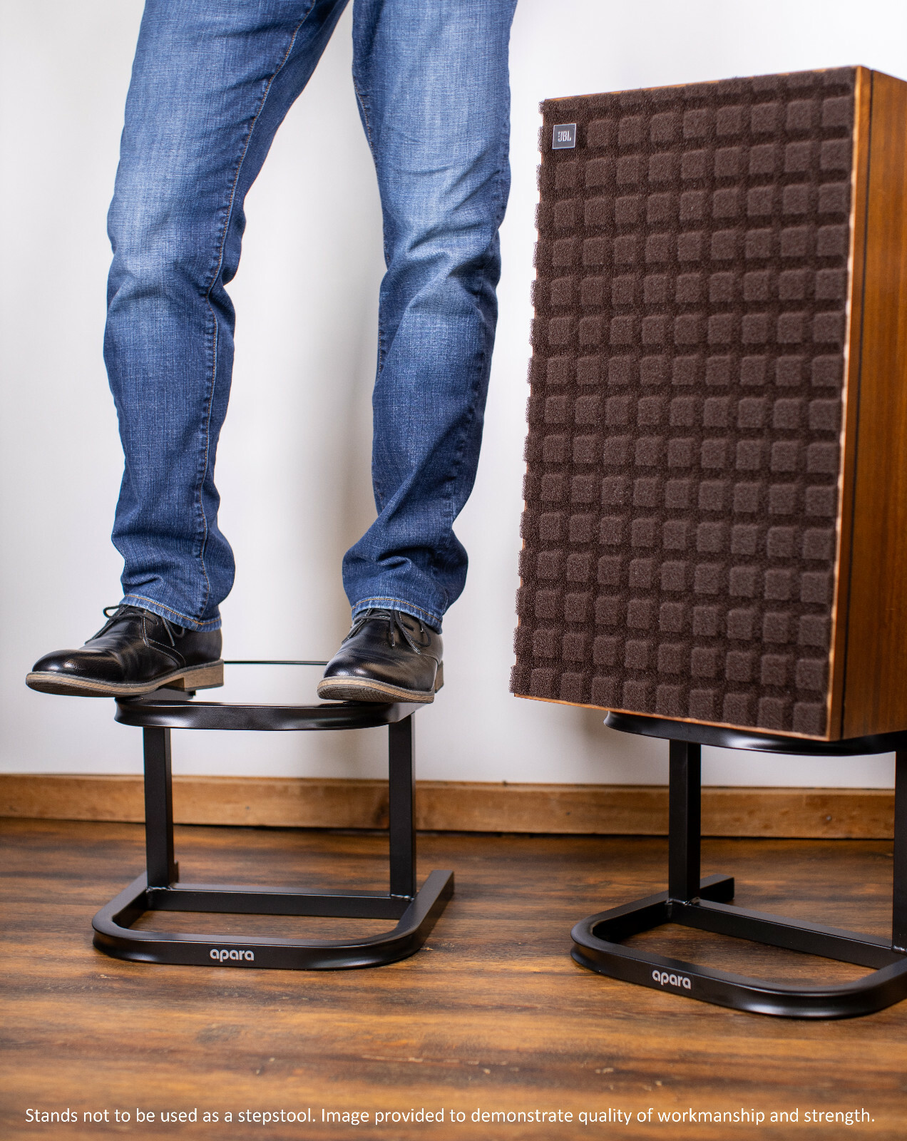APARA™ Vintage Speaker Stands   Black Powder-Coated Steel  (One Pair)