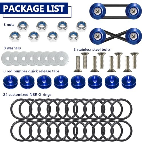 Universal Bumper Clips, Front Rear Bumper Quick Release Kit, Bumper 4set Blue
