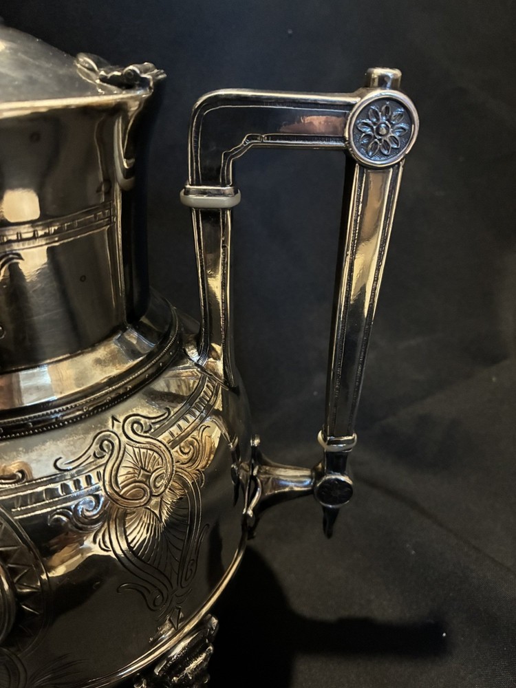 Antique Silver Plated Webster Teapot #5