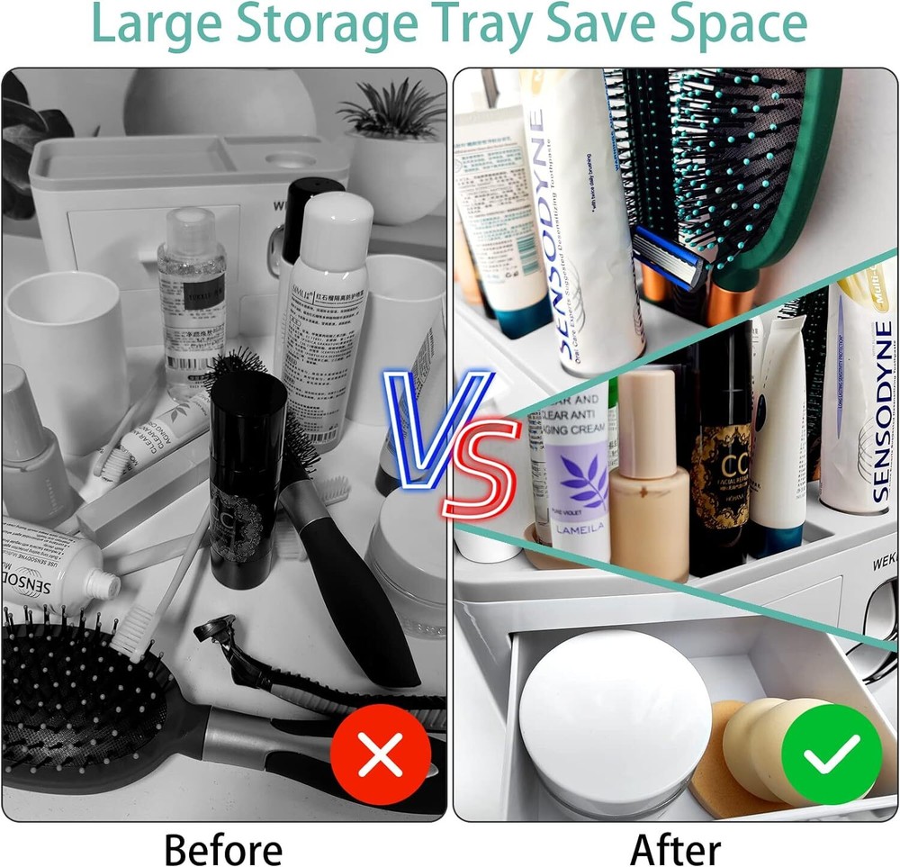 Wekity Multifunctional Wall-Mounted Toothbrush Holder, Automatic Toothpaste