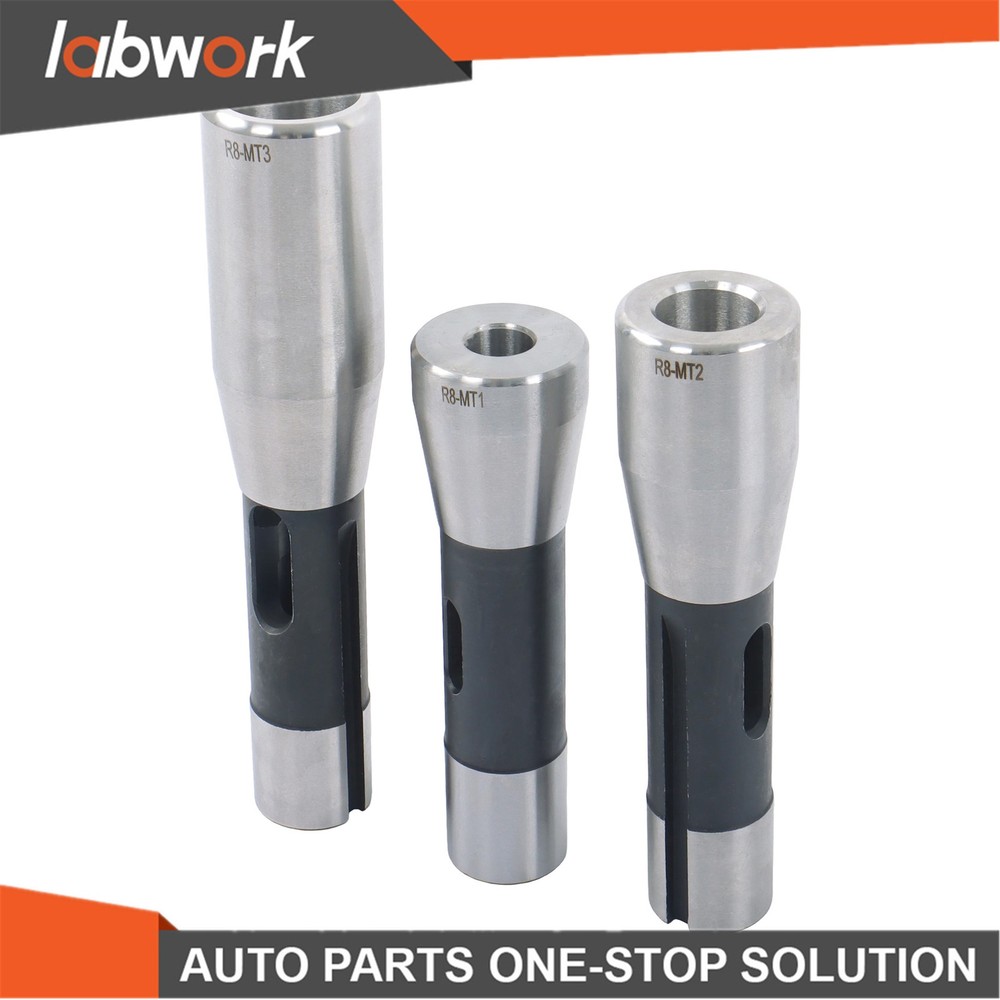 Labwork Precision Ground R8 Shank 3pc Adapter for Milling Machine Arbors