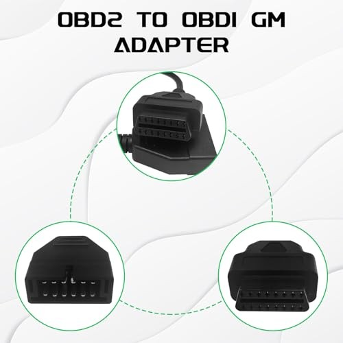 OBD1 Scanner, OBD1 to OBD2 GM Adapter, OBD 1 Scanner Cable Code Reader Black