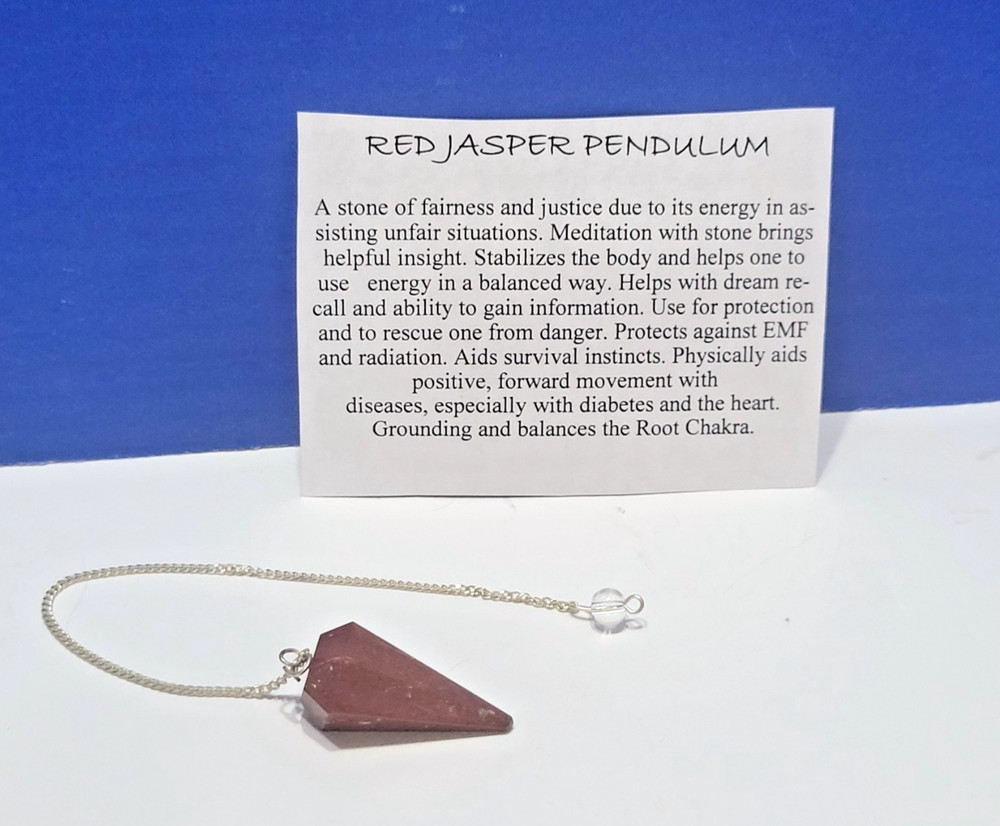 Vintage Red Jasper Pendulum for Dowsing