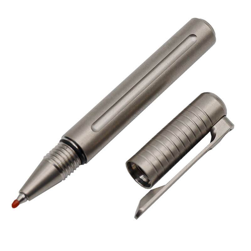 Compact TC4 Titanium Alloy Signature Pen Pocket Ballpoint Pen Outdoor Travel EDC