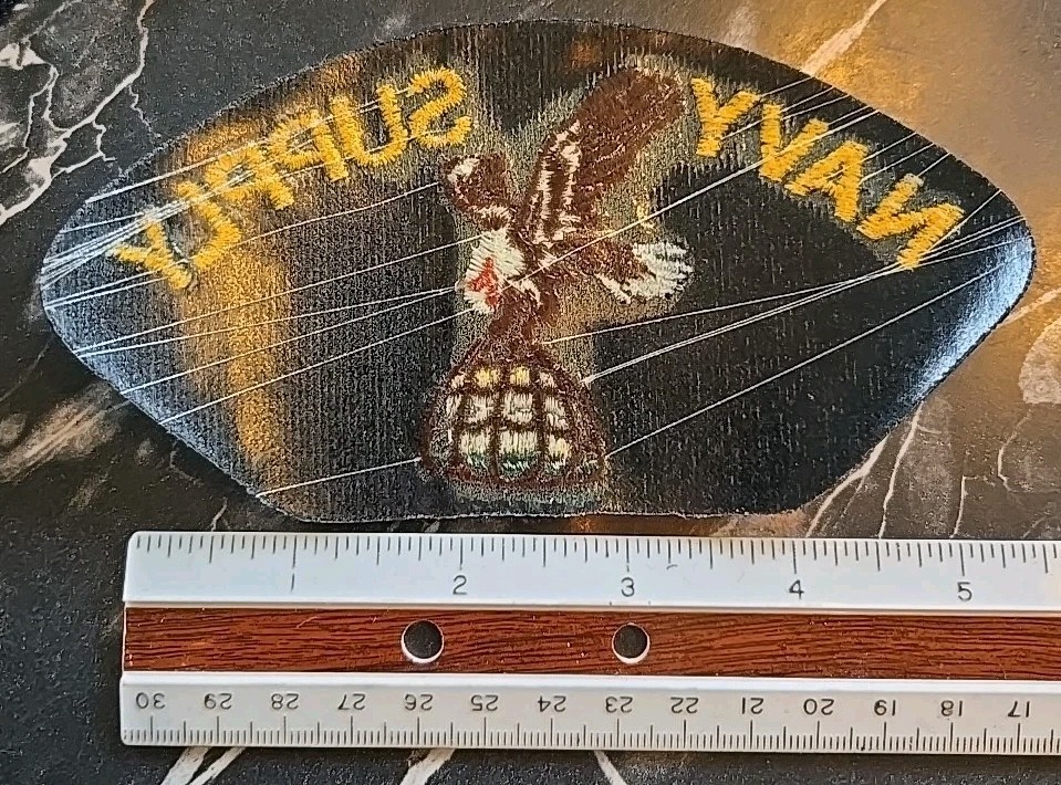 Navy Supply 5.75” by 3” BC Hat Patch NOS