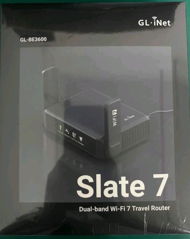 GL.iNet GL-BE3600 (Slate 7) Portable Travel Wireless Router Pocket Wi-Fi 7 VPN