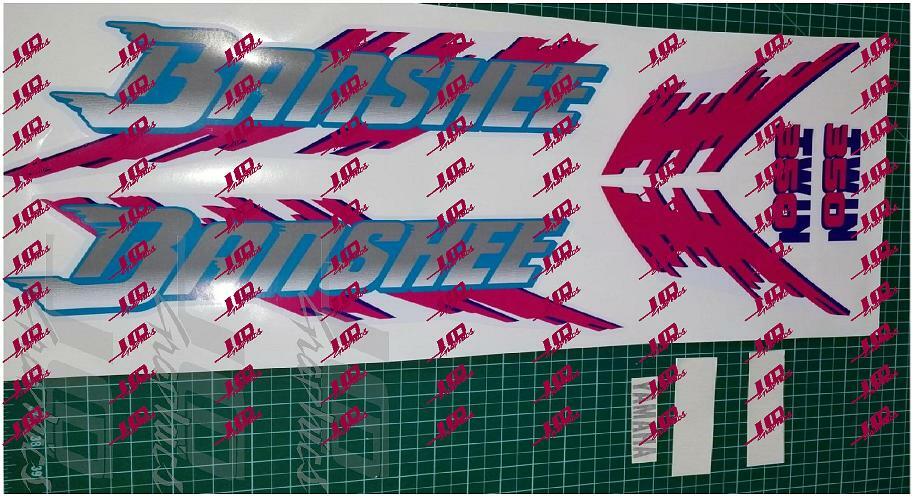1992 yamaha banshee full graphics decals kit stickers THICK AND HIGH GLOSS