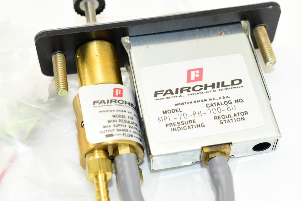 Fairchild Mini Loading Panel Station, Brass Regulator Model 70B MPL-70-PH-100-60
