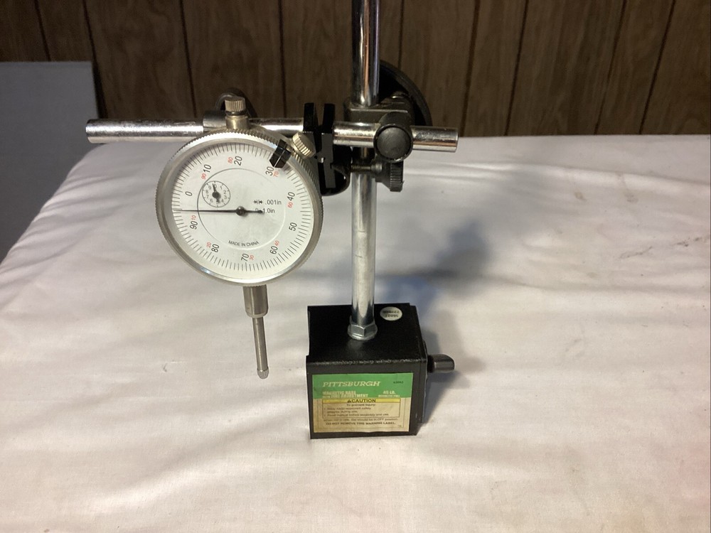 Pittsburgh Dial Indicator Magnetic Base 45lb pull, 5645