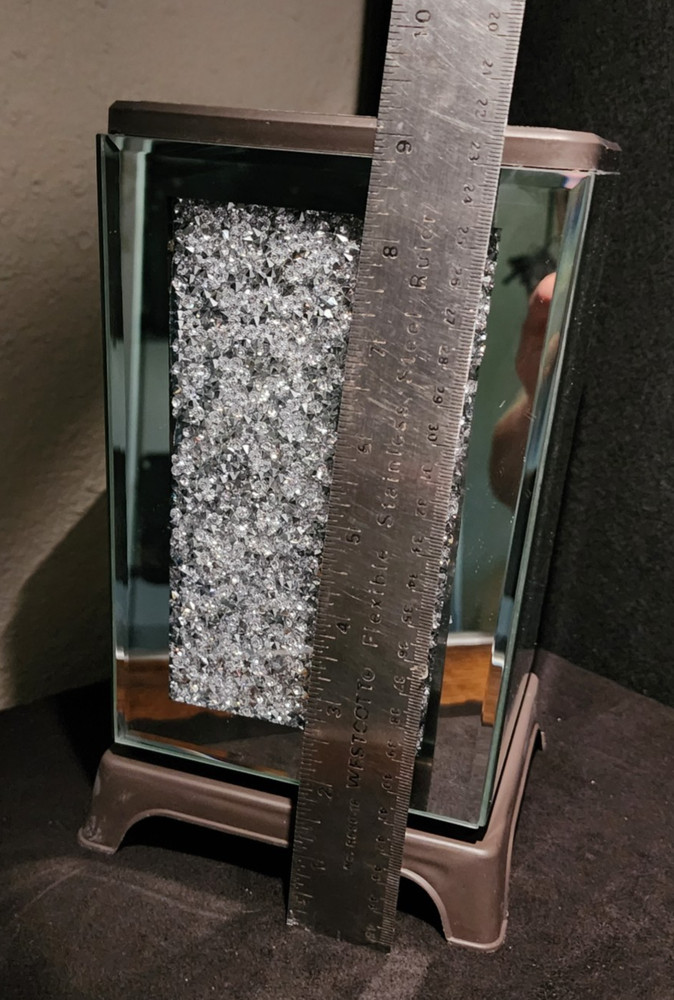 Flower Pot Crushed Diamond Mirrored